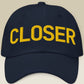 CLOSER · Low Profile Hat · Yellow Stitch
