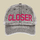 CLOSER · Vintage · Low Profile Hat · Fuchsia Stitch