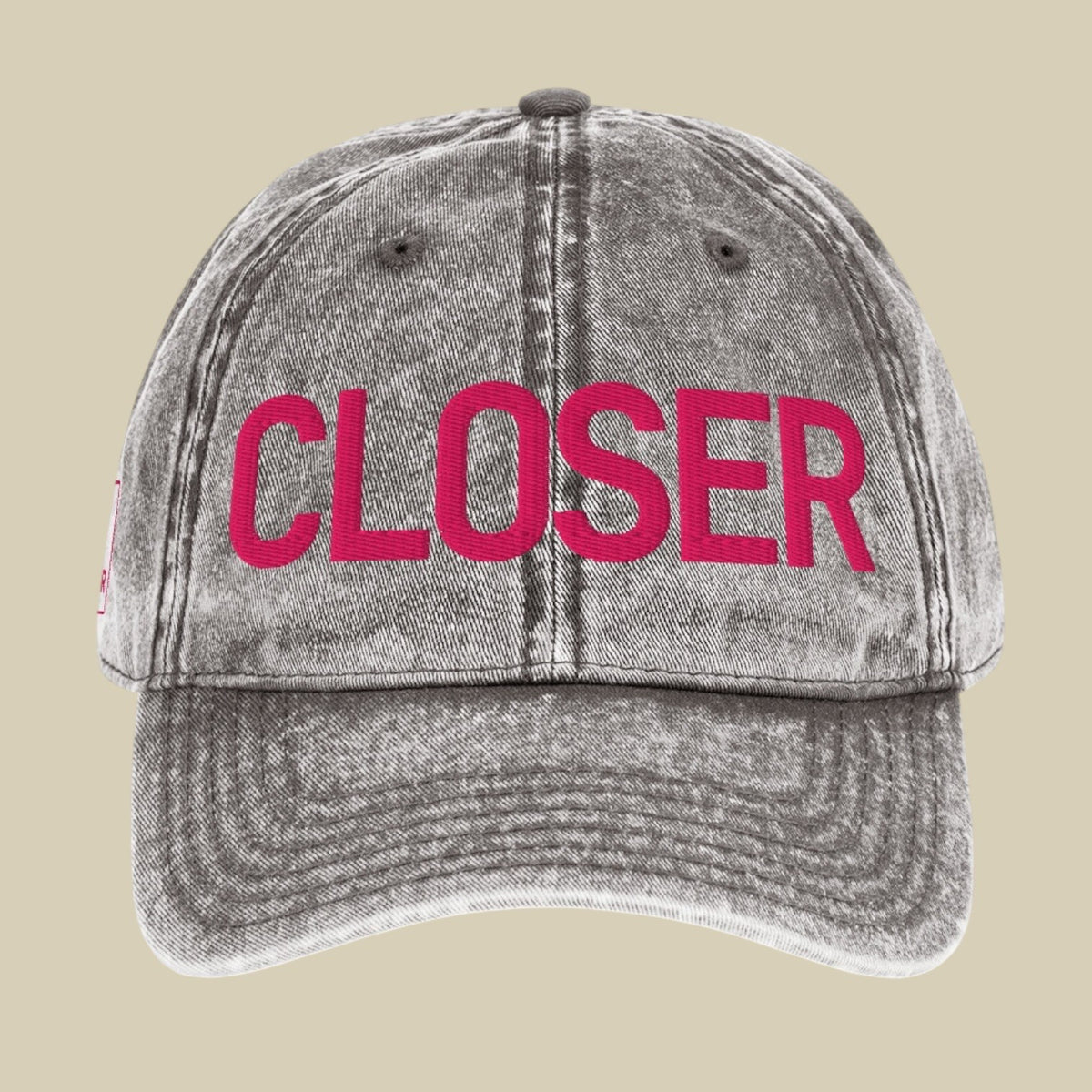 CLOSER · Vintage · Low Profile Hat · Fuchsia Stitch