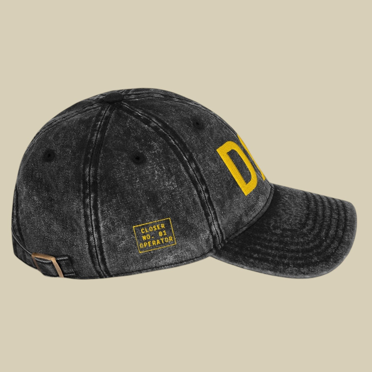 DØM · Vintage · Low Profile Hat · Yellow Stitch
