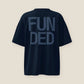 FUNDED · Unisex Organic · Oversized High Neck Tee · Navy