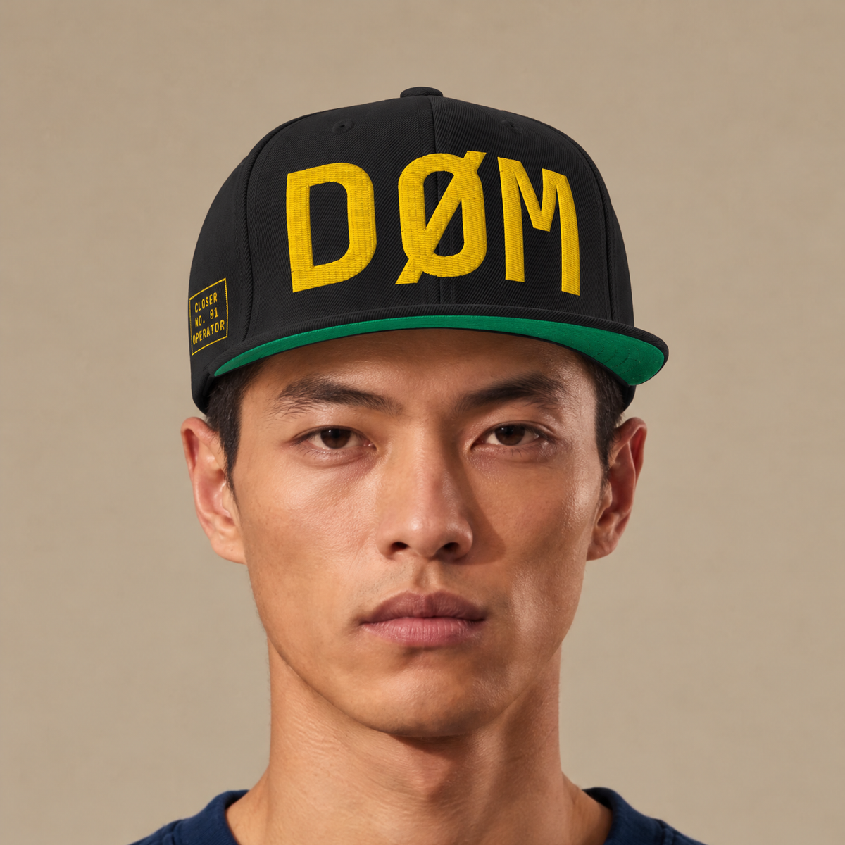 DØM · Snapback Hat · Yellow Stitch