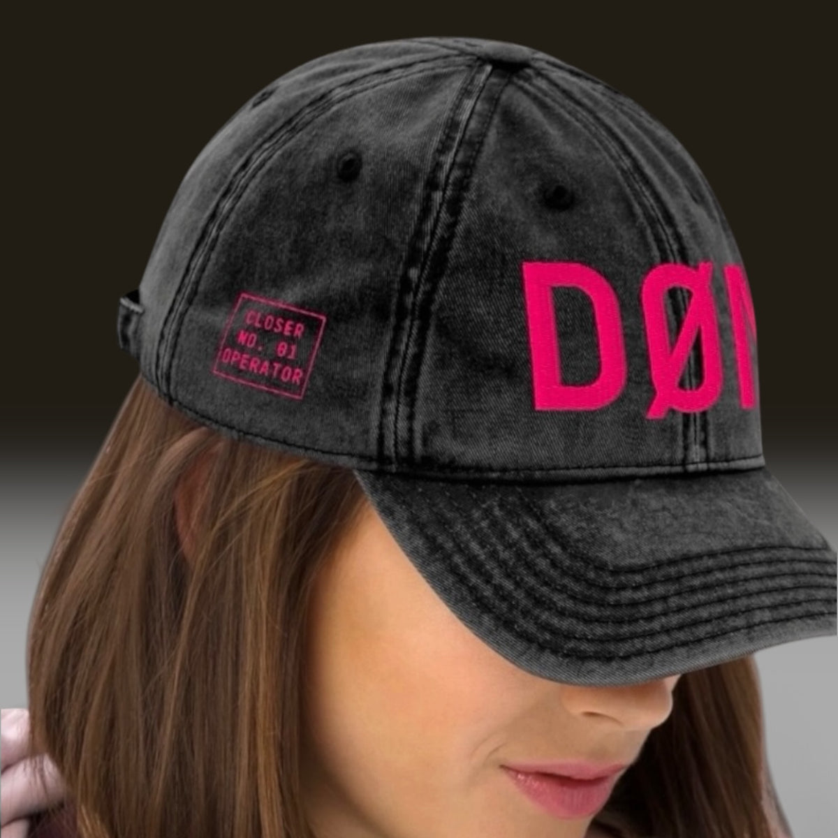 DØM vintage low profile hat in fuchsia stitch — BLUE SICKS OPERATOR