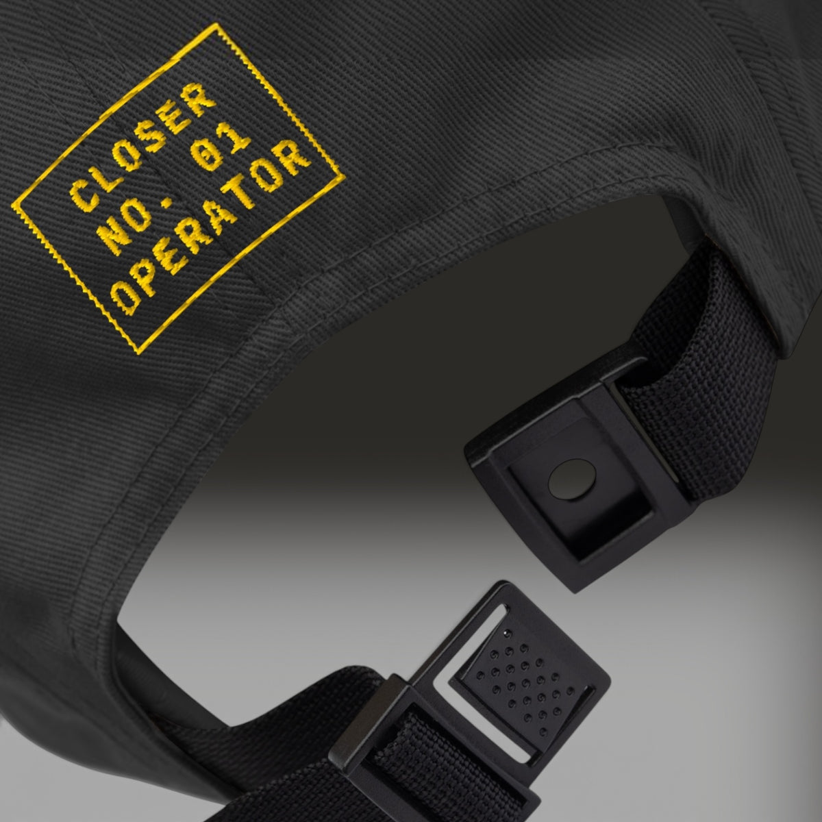 Five panel cap in yellow stitch — BLUE SICKS OPERATOR