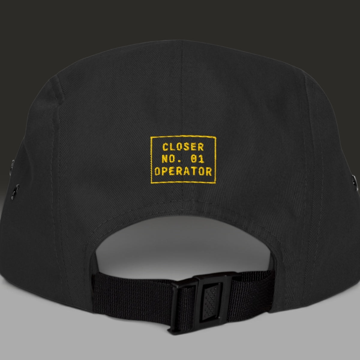 Five panel cap in yellow stitch — BLUE SICKS OPERATOR