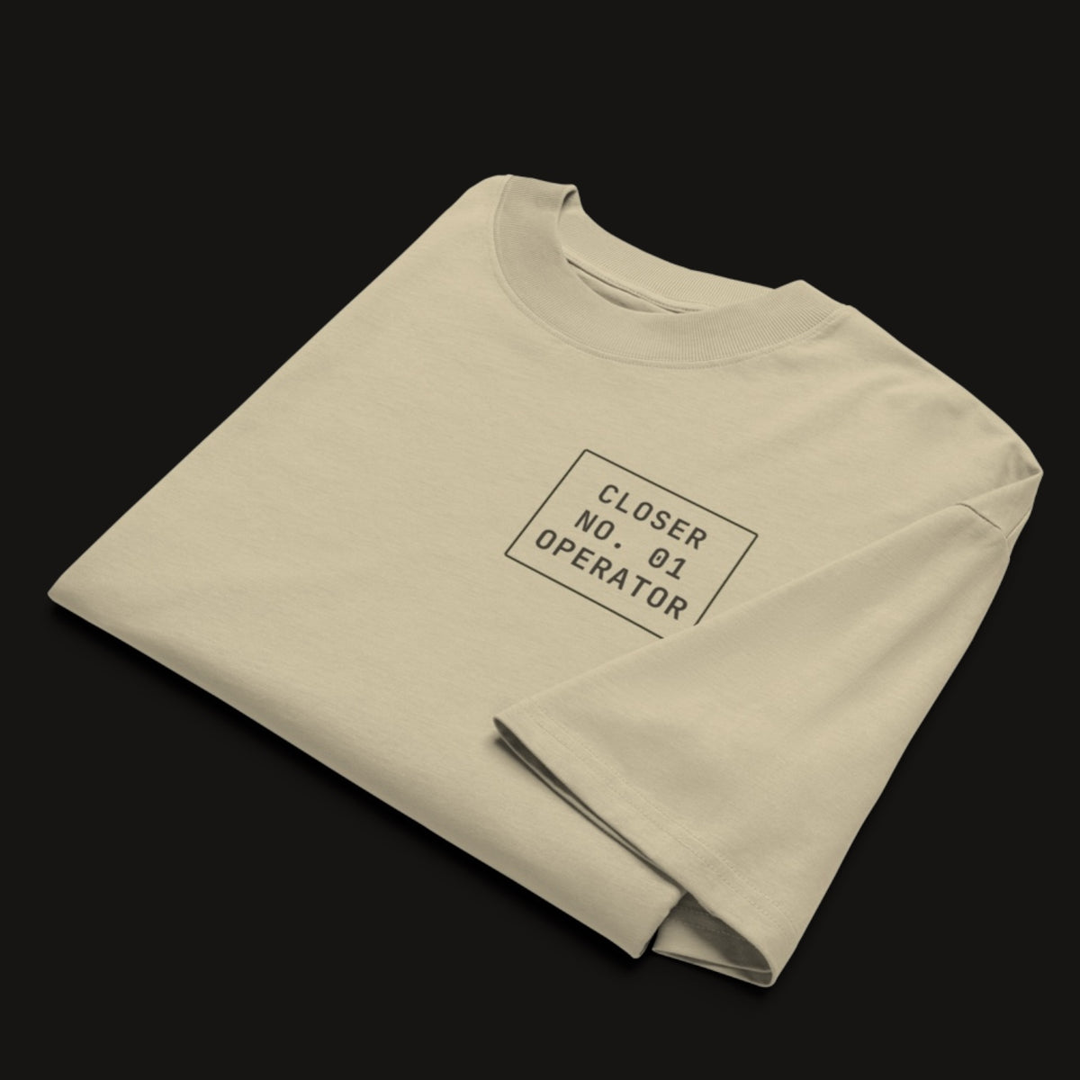 OFF MKT. oversized high neck t-shirt in stone — BLUE SICKS OPERATOR