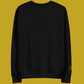 DØM organic crewneck in black, yellow stitch — BLUE SICKS OPERATOR