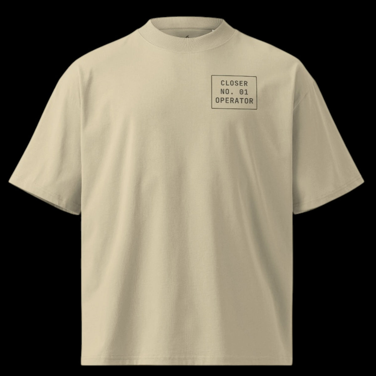 OFF MKT. oversized high neck t-shirt in stone — BLUE SICKS OPERATOR