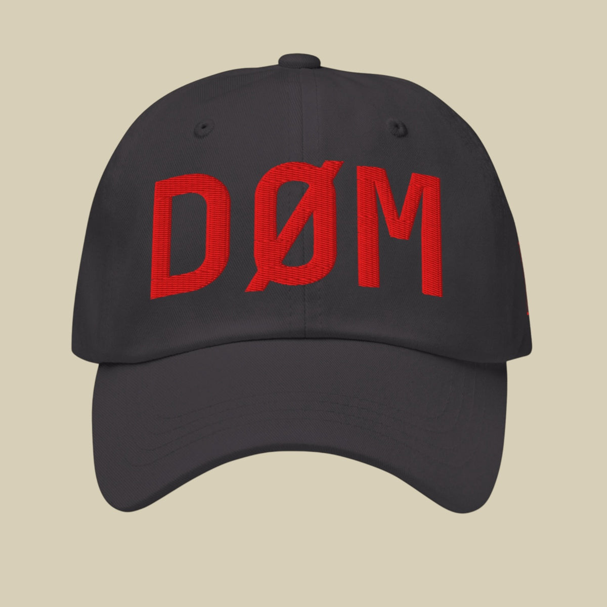 DØM low profile hat, red stitch — BLUE SICKS OPERATOR
