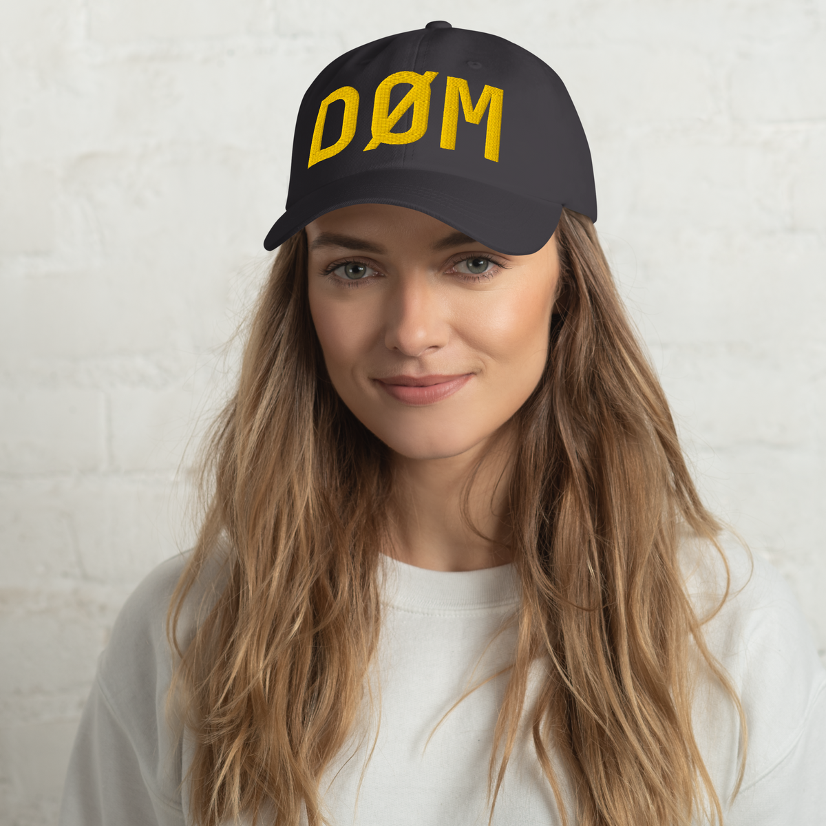 DØM low profile hat, yellow stitch — BLUE SICKS OPERATOR