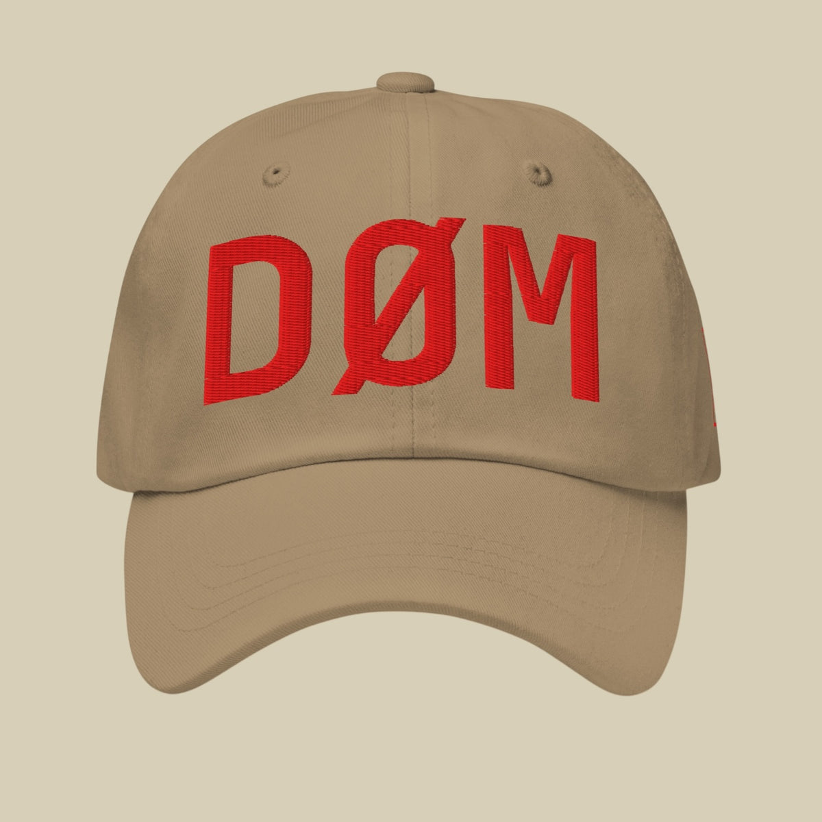 DØM low profile hat, red stitch — BLUE SICKS OPERATOR
