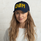 DØM low profile hat, yellow stitch — BLUE SICKS OPERATOR