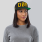 DØM snapback hat in black, yellow stitch — BLUE SICKS OPERATOR