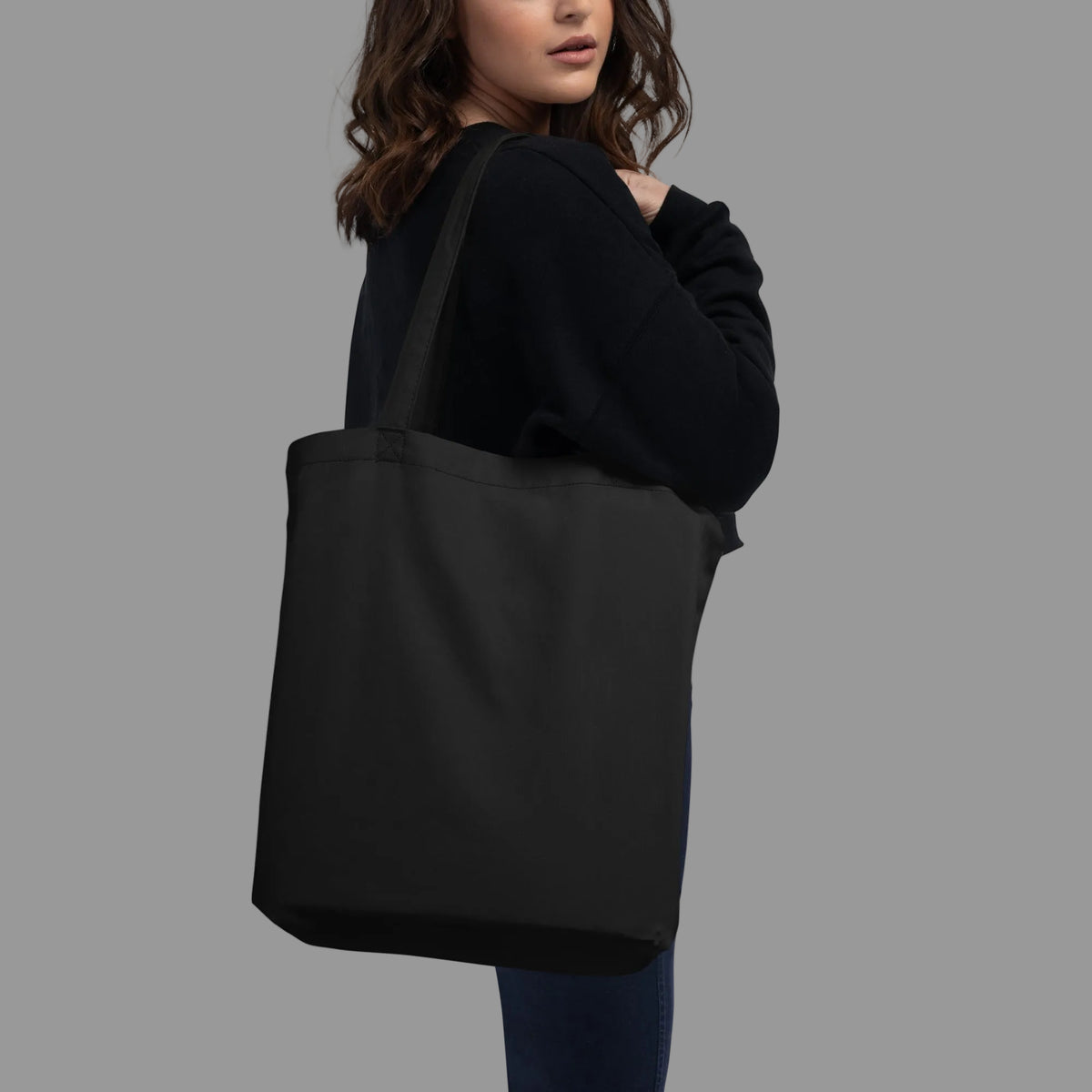 Organic cotton tote bag in black — BLUE SICKS OPERATOR