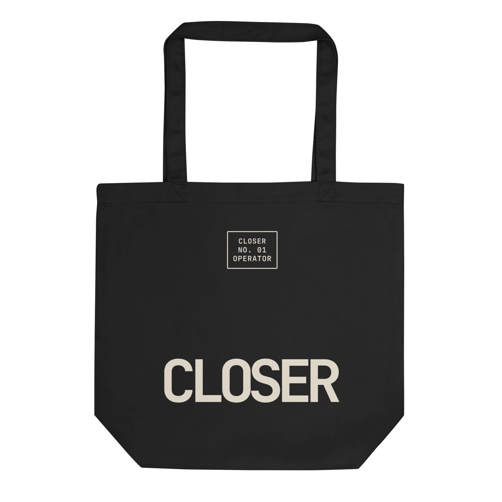 CLOSER · Eco Tote Bag · Black