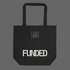 FUNDED organic cotton tote bag in black — BLUE SICKS OPERATOR