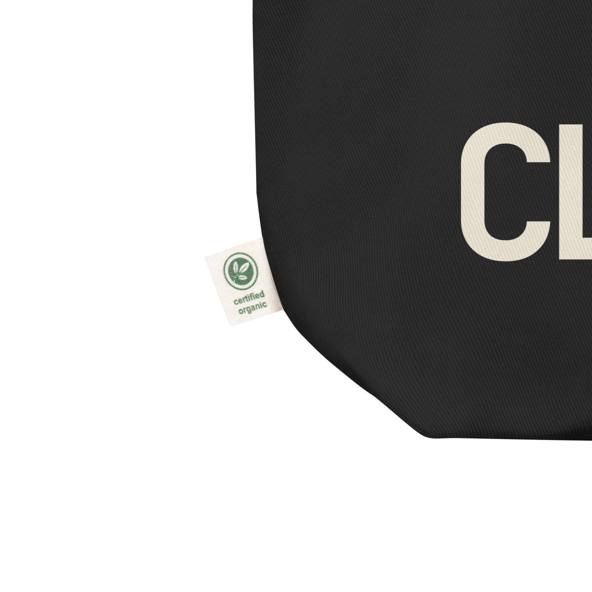 CLOSER organic cotton tote bag in black — BLUE SICKS OPERATOR