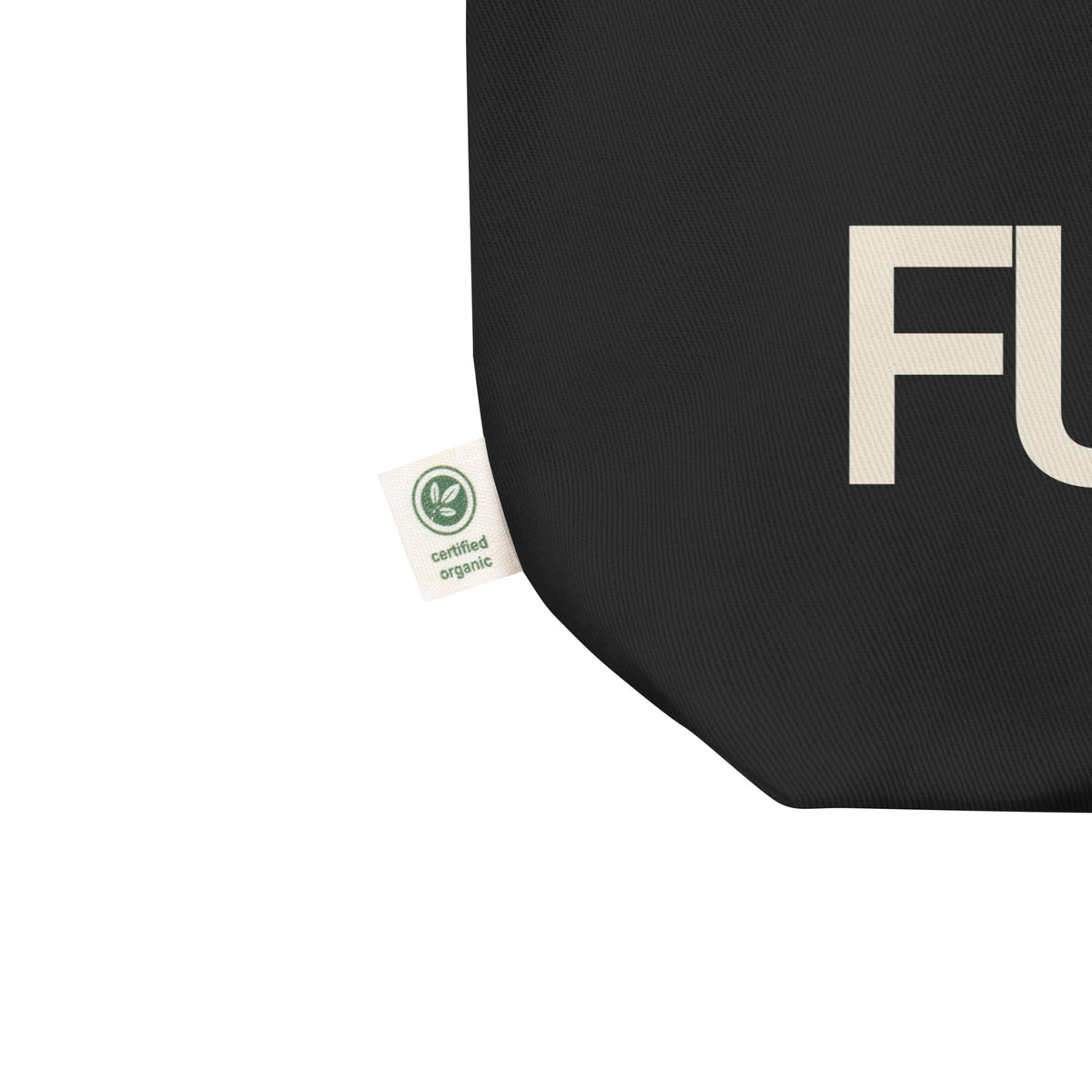 FUNDED organic cotton tote bag in black — BLUE SICKS OPERATOR