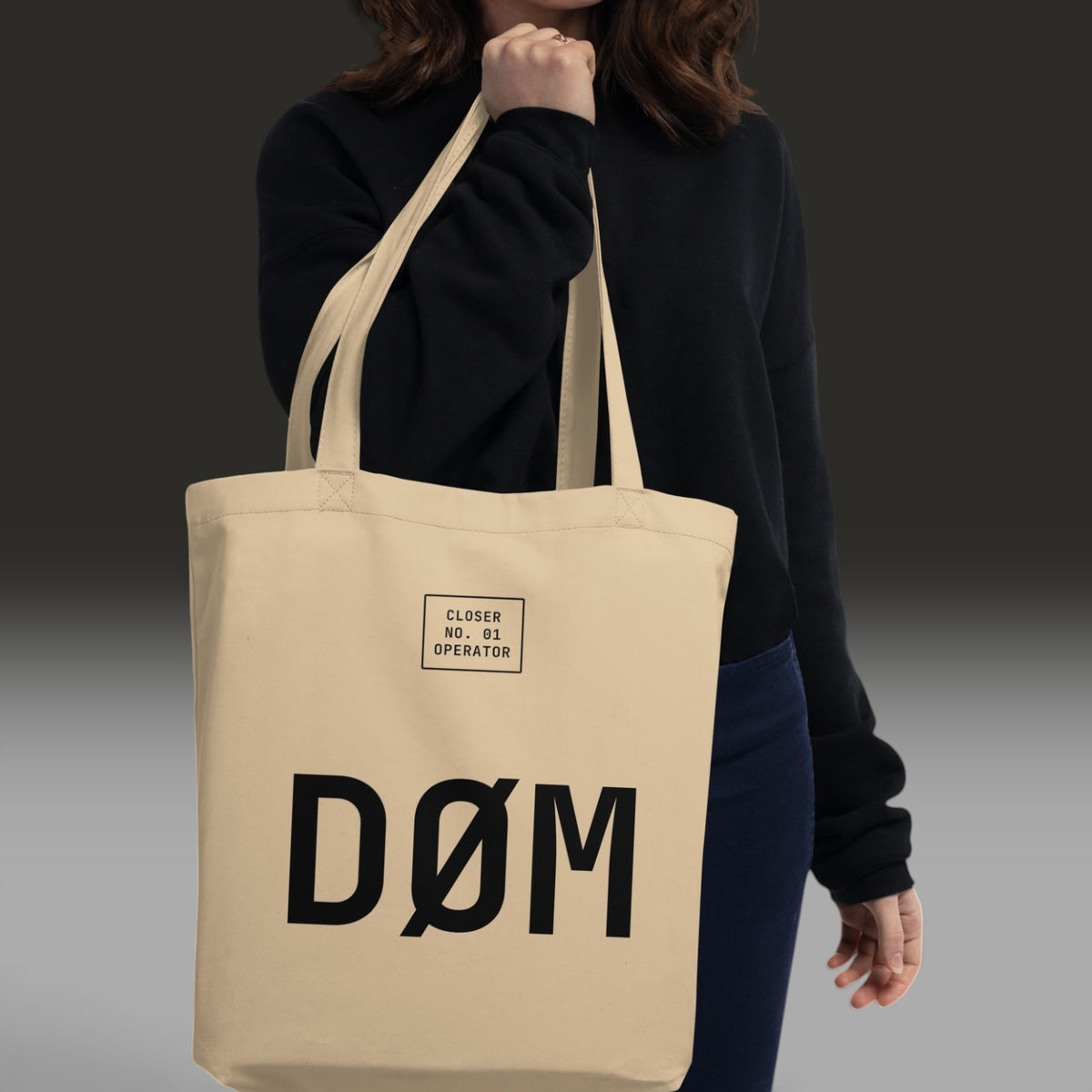 DØM organic cotton tote bag in bone — BLUE SICKS OPERATOR