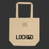 LOCKED organic cotton tote bag in bone — BLUE SICKS OPERATOR