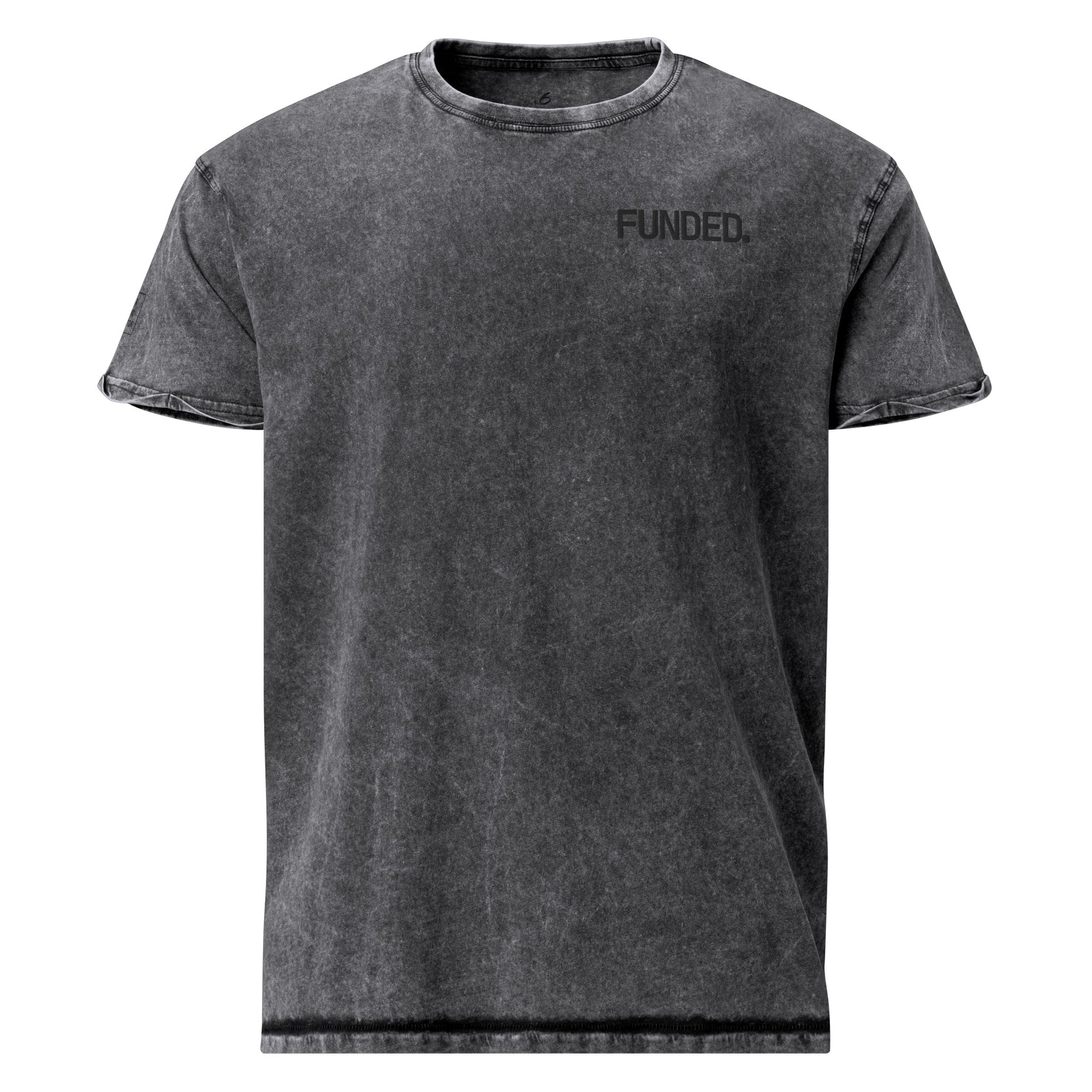 FUNDED. · Embroidered Denim Tee · Charcoal