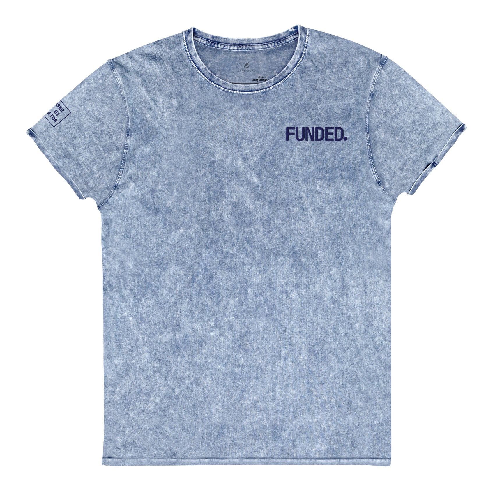 FUNDED · Embroidered Denim Tee · Blue