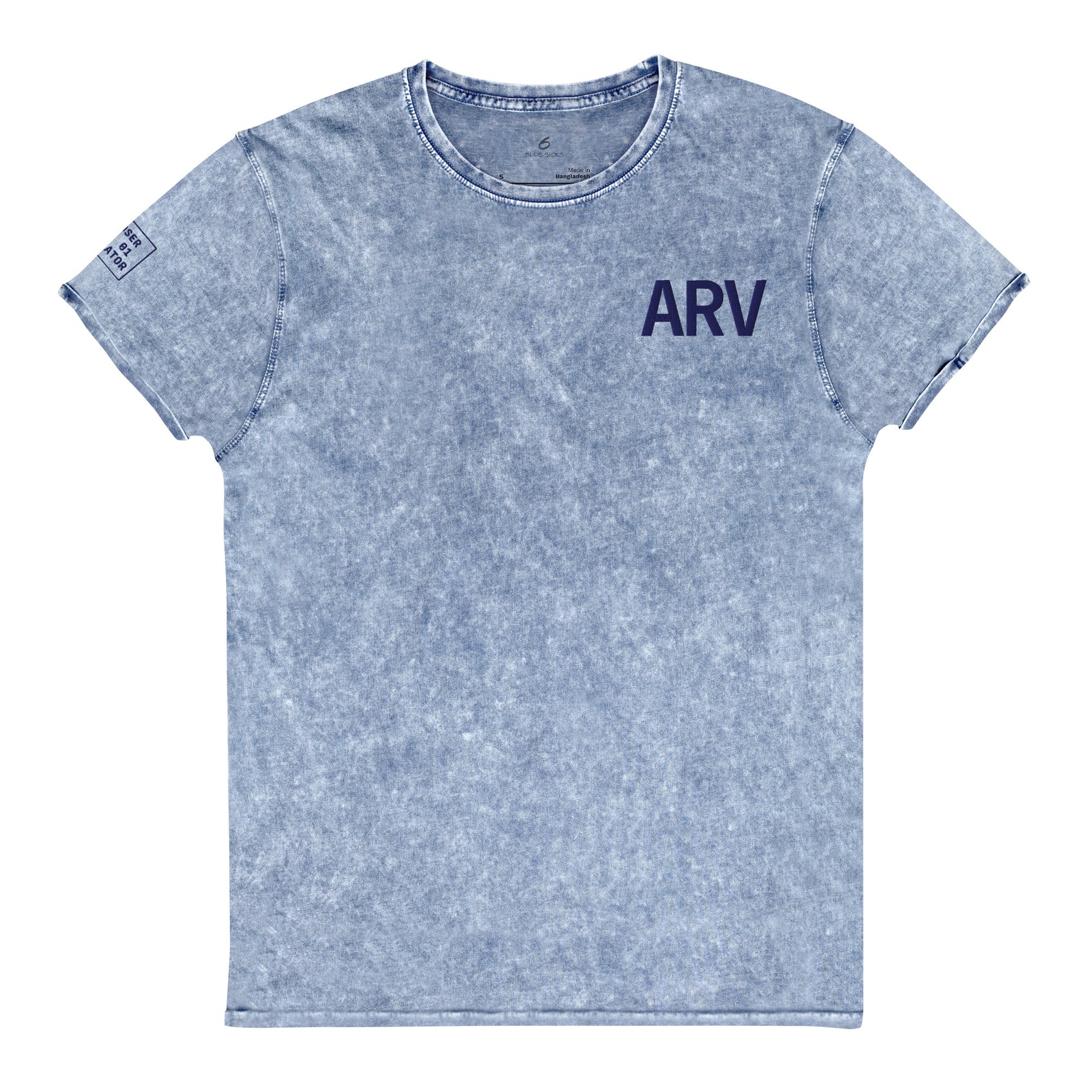 ARV · Embroidered Denim Tee · Blue