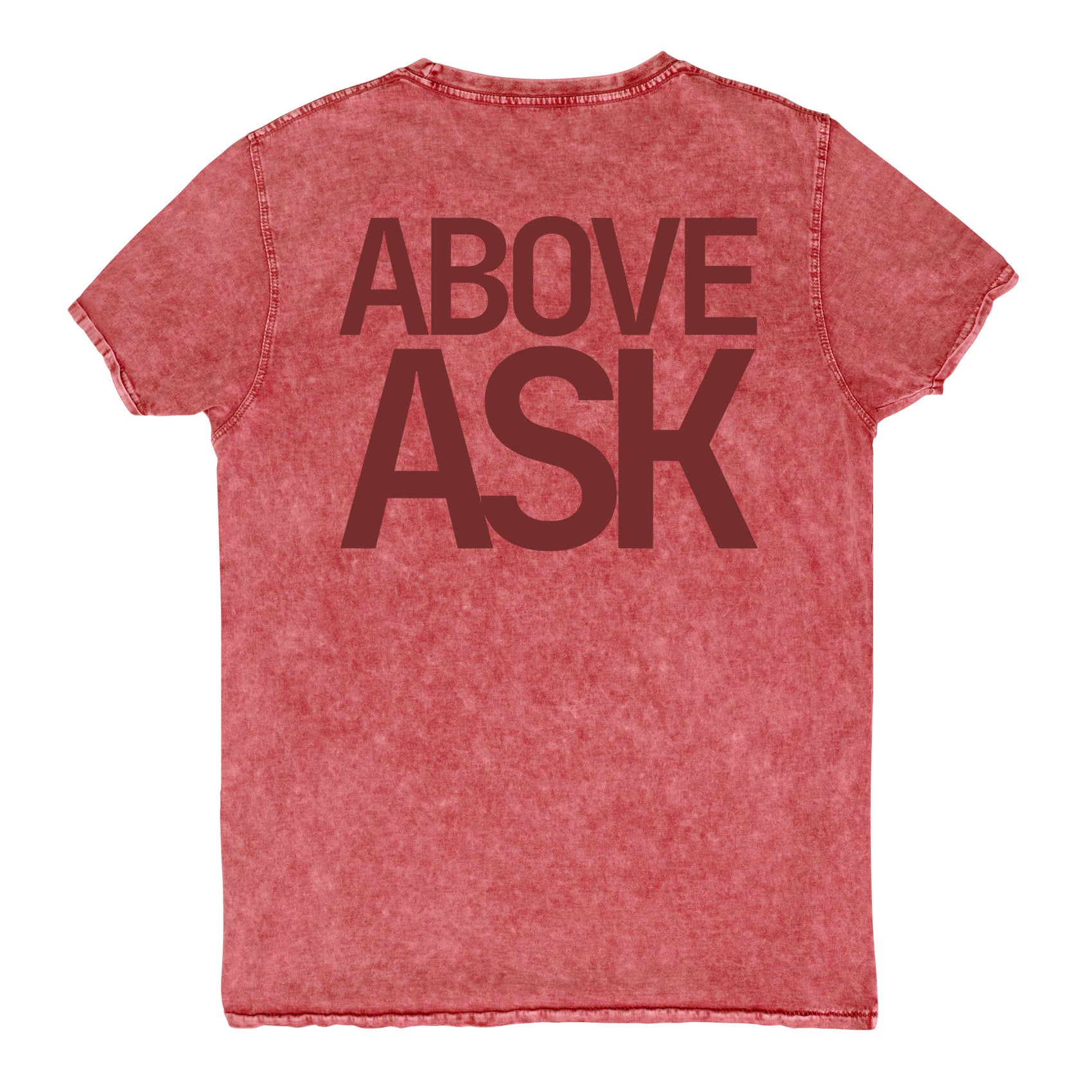 ABOVE ASK · Unisex Denim Tee · Red