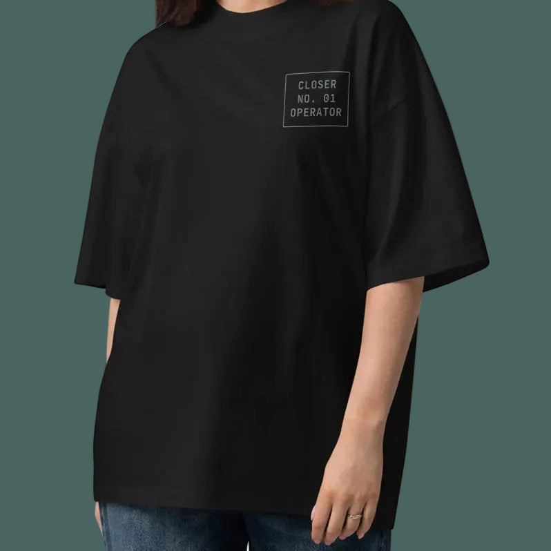 Oversized high neck t-shirt in black — BLUE SICKS OPERATOR