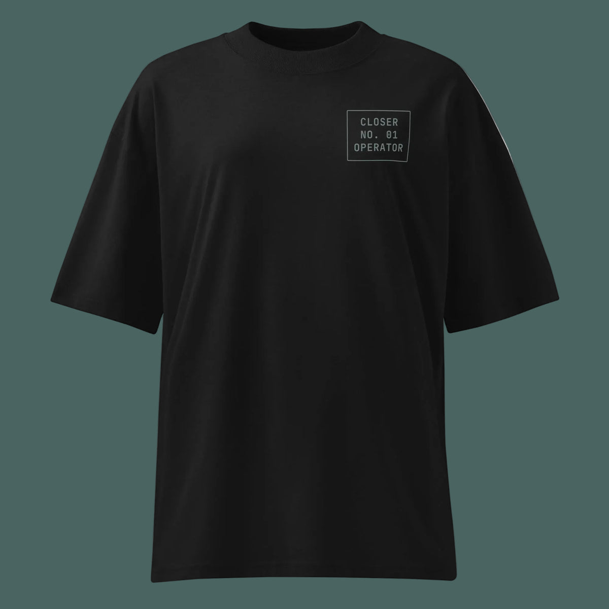 Oversized high neck t-shirt in black — BLUE SICKS OPERATOR