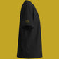 Oversized high neck t-shirt in black, side view with sleeve stitch — BLUE SICKS OPERATOR