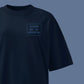 Oversized high neck t-shirt in navy — BLUE SICKS OPERATOR