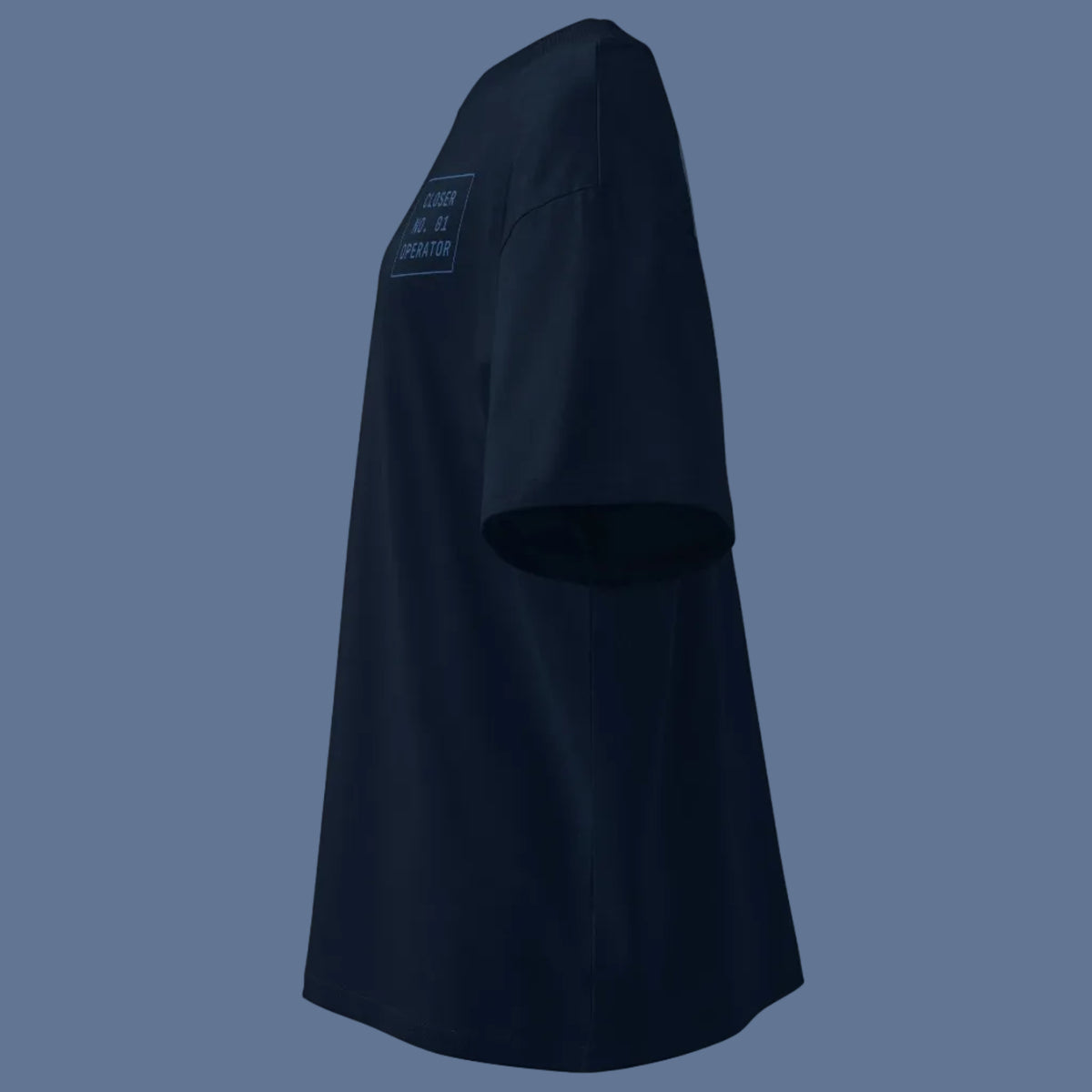 Oversized high neck t-shirt in navy — BLUE SICKS OPERATOR