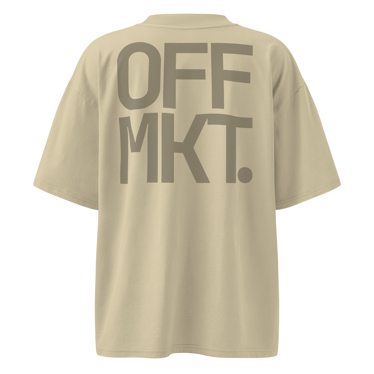 OFF MKT. · Unisex Organic · Oversized High Neck Tee · Stone