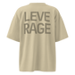 LEVERAGE · Unisex Organic · Oversized High Neck Tee · Stone