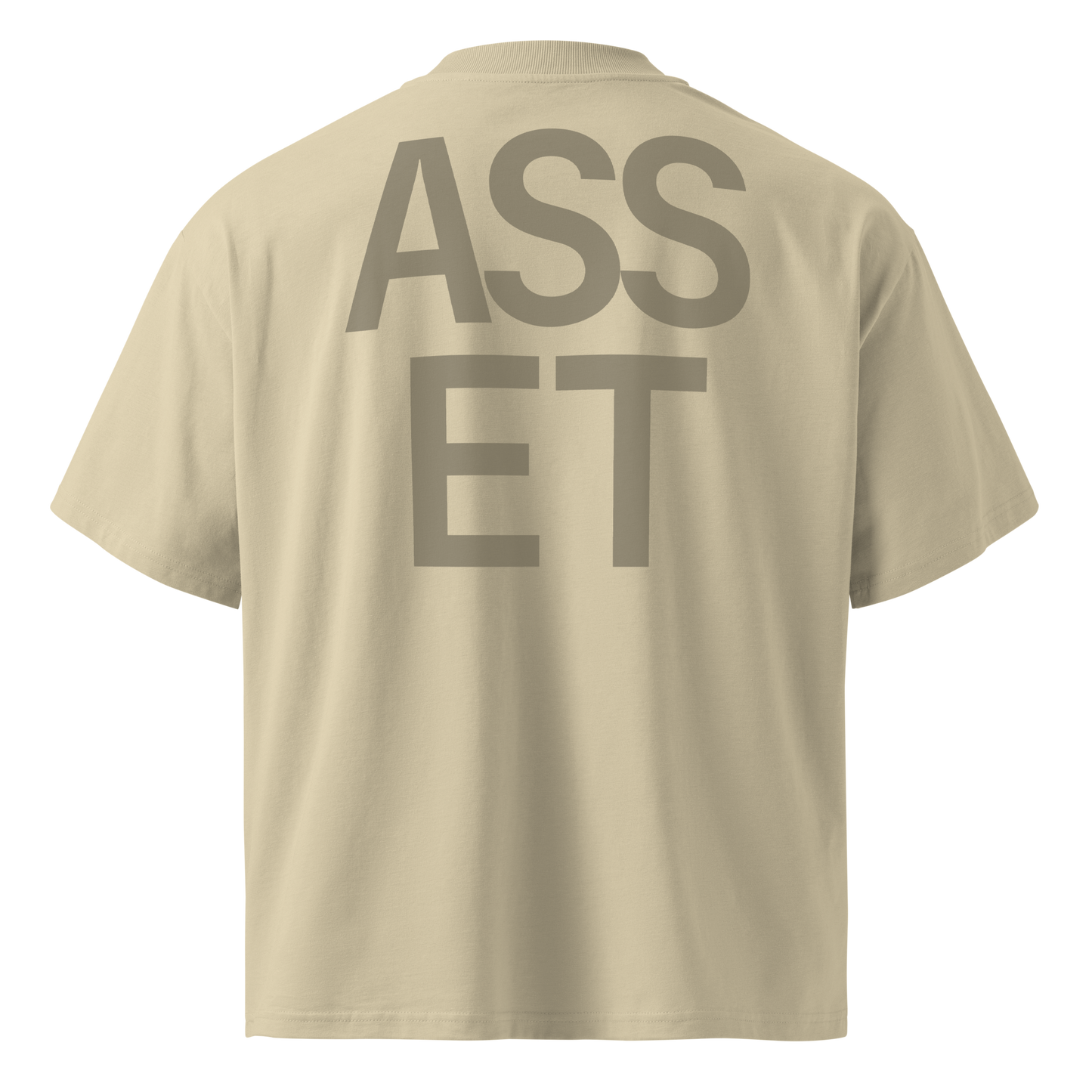 ASSET · Unisex Oversized High Neck Tee · Stone