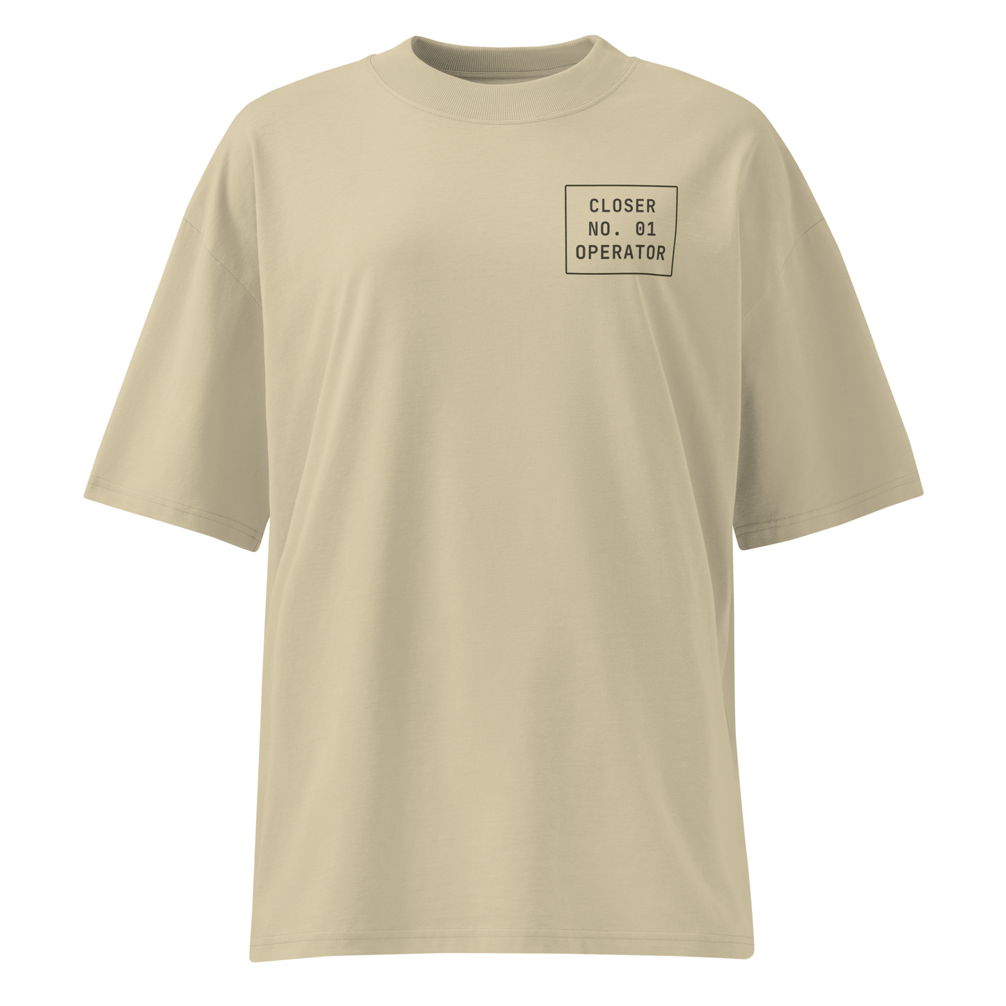ASSET · Unisex Oversized High Neck Tee · Stone