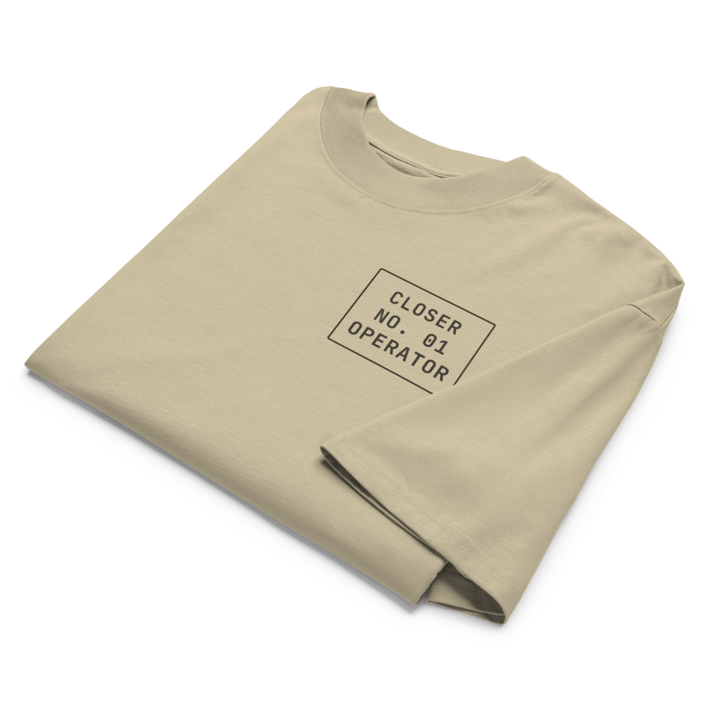 VESTED · Unisex Oversized High Neck Tee · Stone