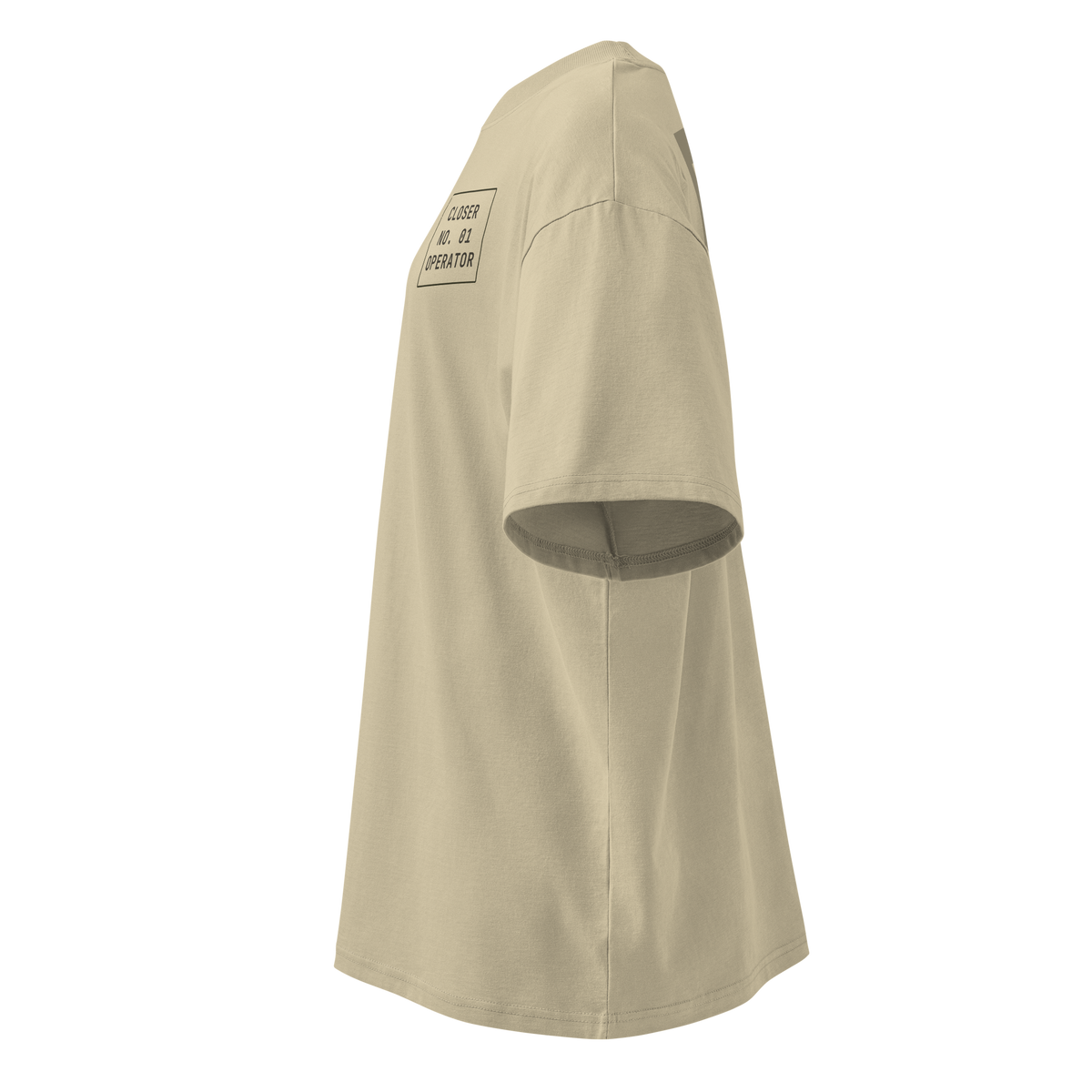 ASSET · Unisex Oversized High Neck Tee · Stone