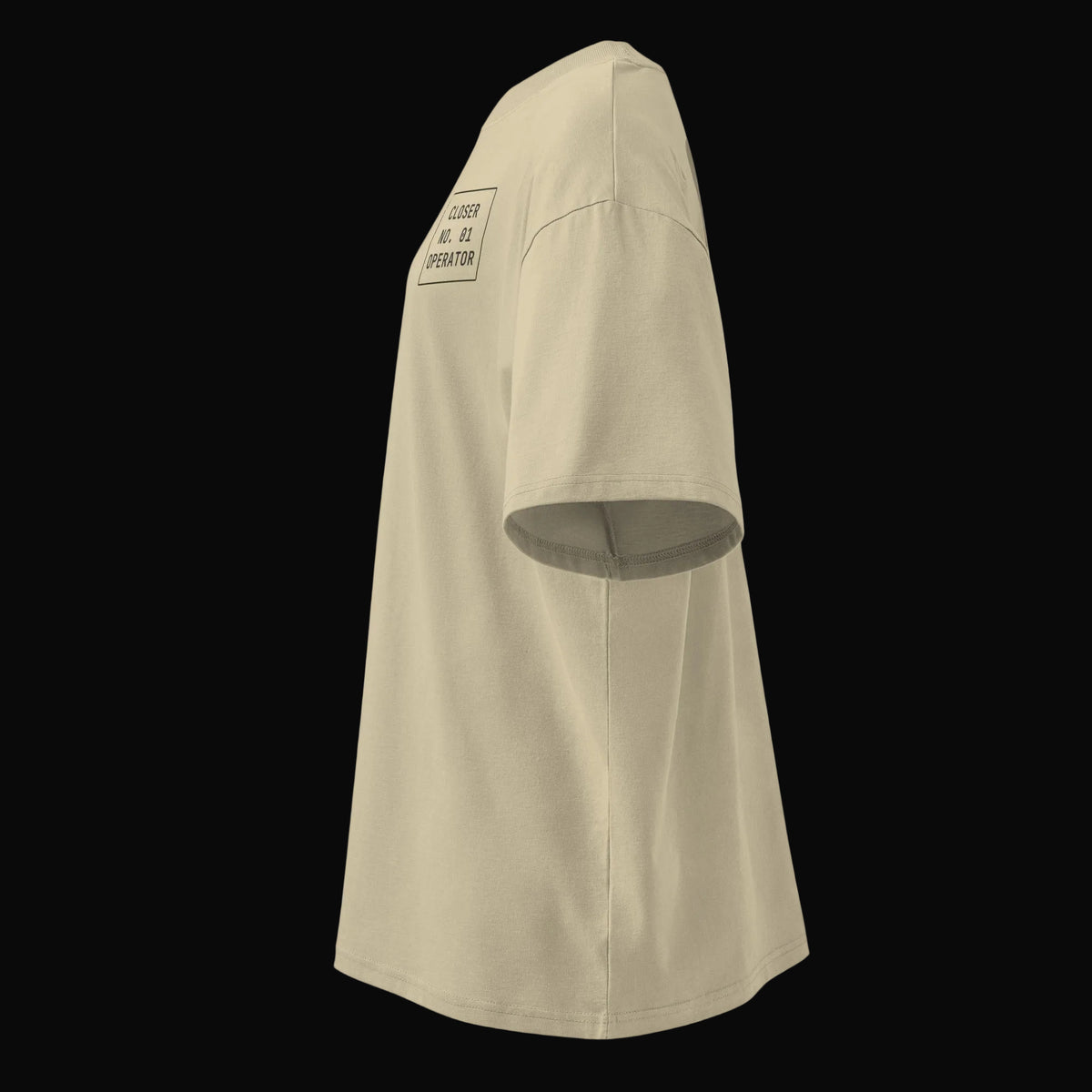 OFF MKT. oversized high neck t-shirt in stone — BLUE SICKS OPERATOR