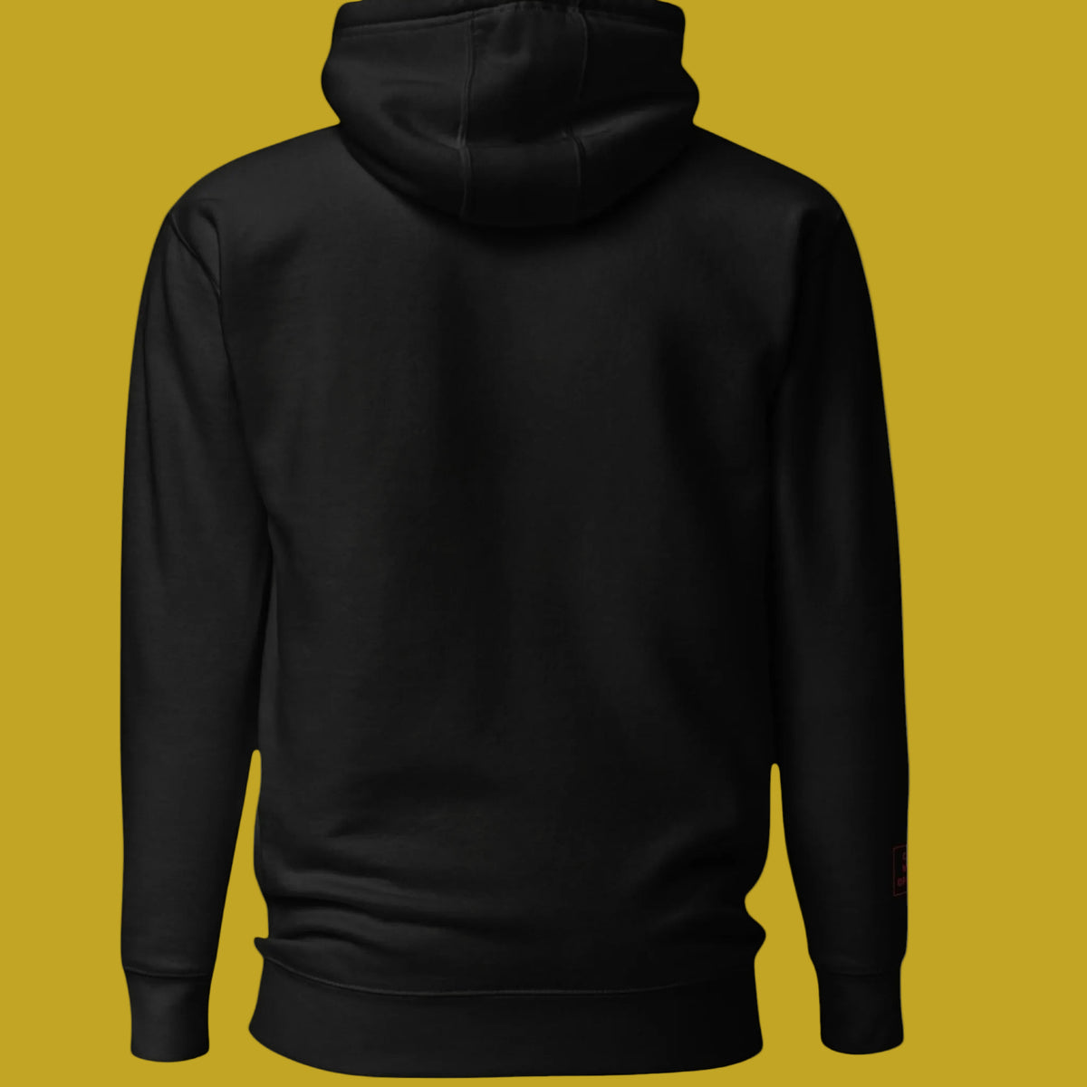 COMPENSATED heavyweight hoodie, yellow stitch — BLUE SICKS OPERATOR