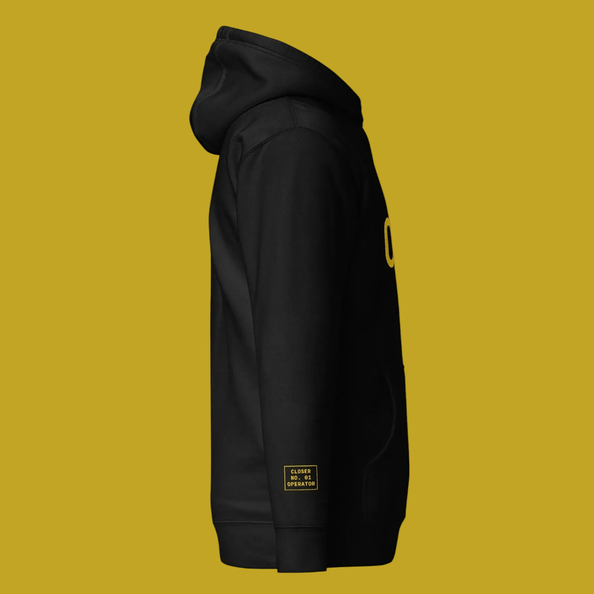 Heavyweight hoodie, yellow stitch — BLUE SICKS OPERATOR