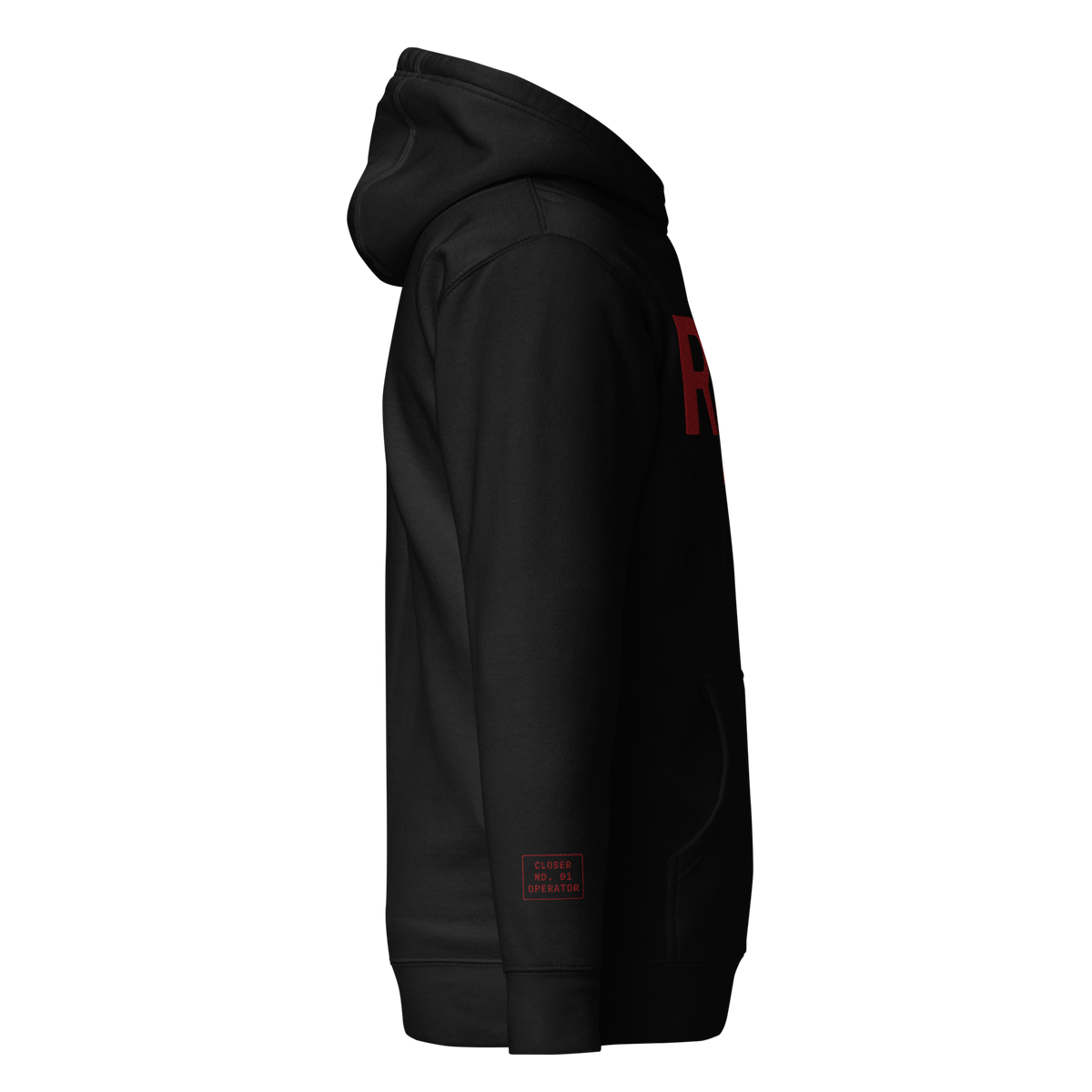 COMPENSATED · Unisex Hoodie · Ox Blood Stitch