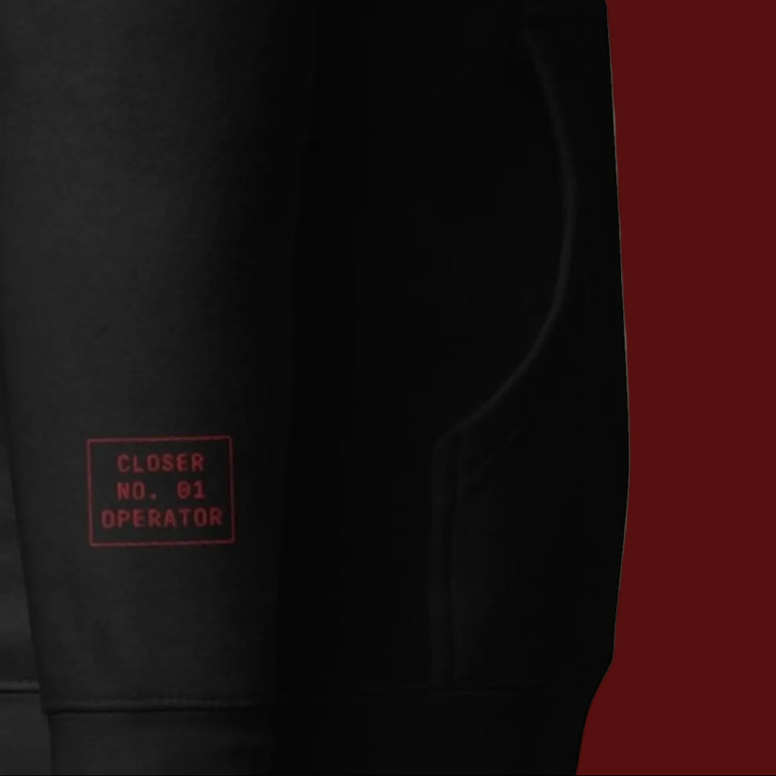 Heavyweight hoodie, ox blood stitch — BLUE SICKS OPERATOR