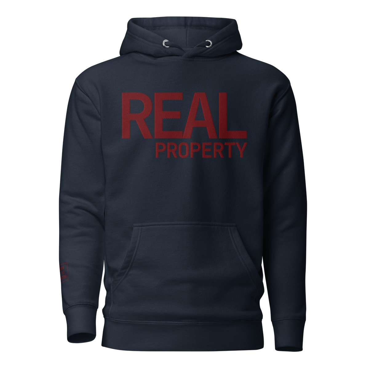 REAL PROPERTY · Unisex Hoodie · Ox Blood Stitch