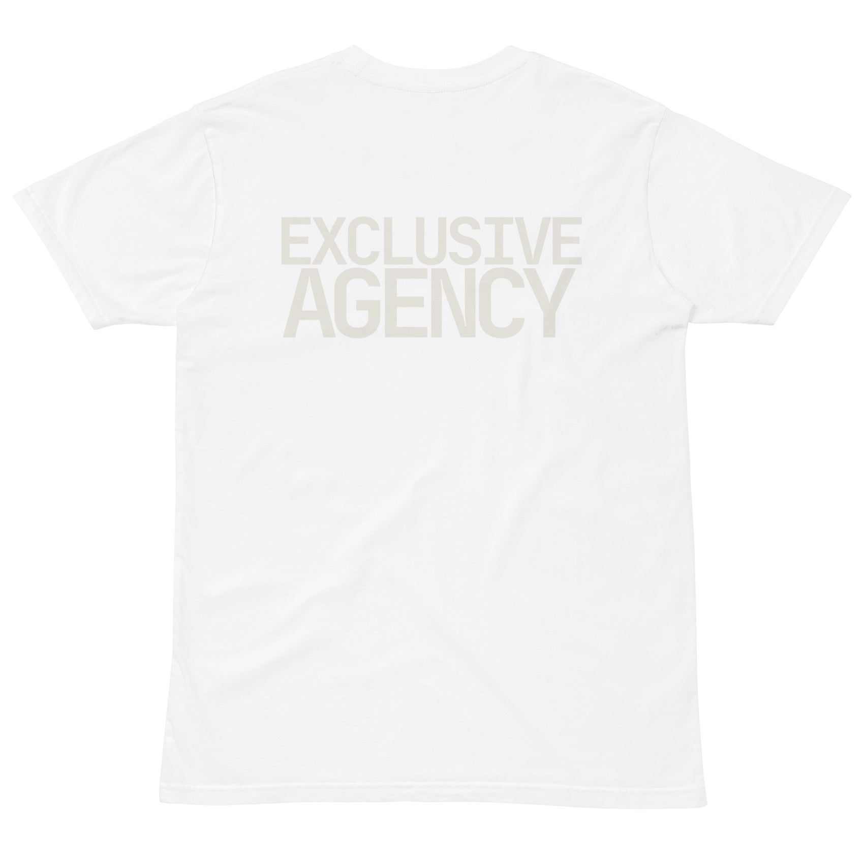 EXCLUSIVE AGENCY · Unisex T-Shirt · White