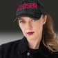 CLOSER vintage low profile hat, fuchsia stitch — BLUE SICKS OPERATOR