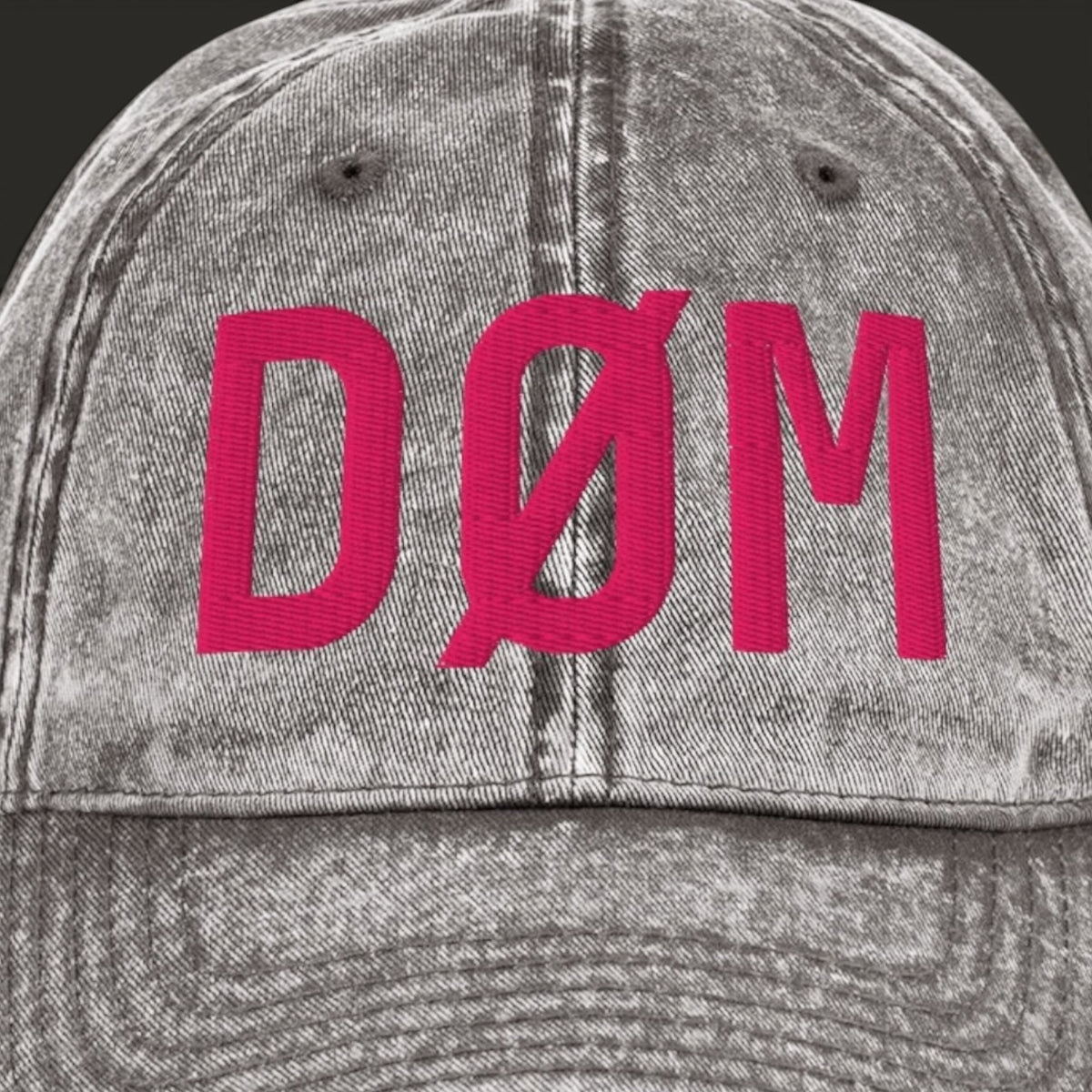 DØM vintage low profile hat, fuchsia stitch — BLUE SICKS OPERATOR