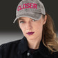 CLOSER vintage low profile hat, fuchsia stitch — BLUE SICKS OPERATOR