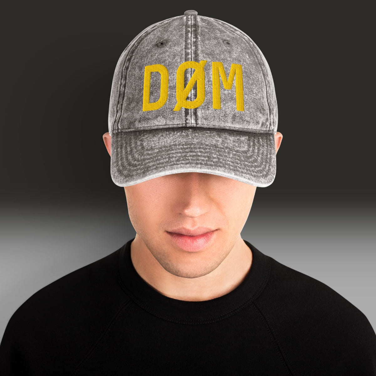 DØM vintage low profile hat, yellow stitch — BLUE SICKS OPERATOR